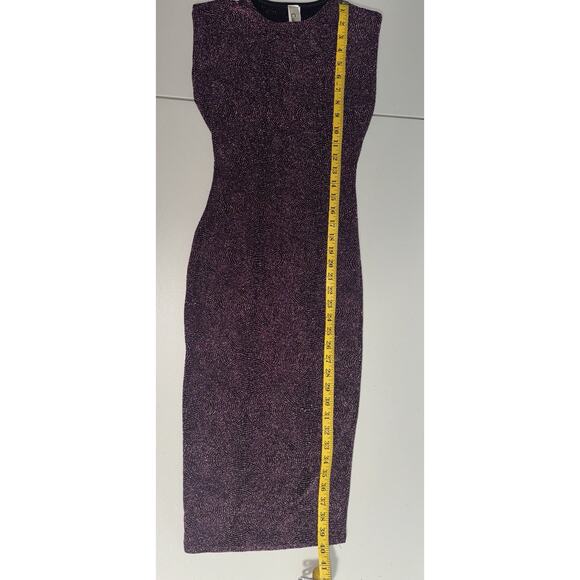 Kimcine Curve Womens Small Dress Glitter Metallic Bodycon Vamp New Years Eve - Picture 7 of 8